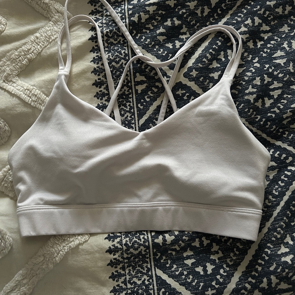 Old Navy Active Light Support White Sports Bra